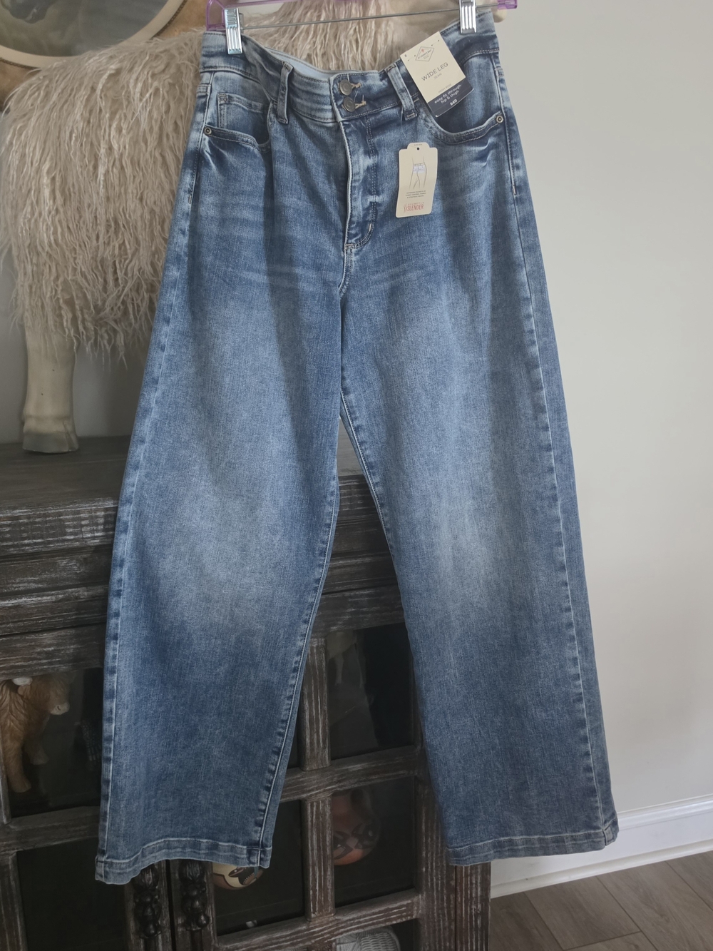 St. John's Bay Relaxed Wide-Leg Blue Jeans